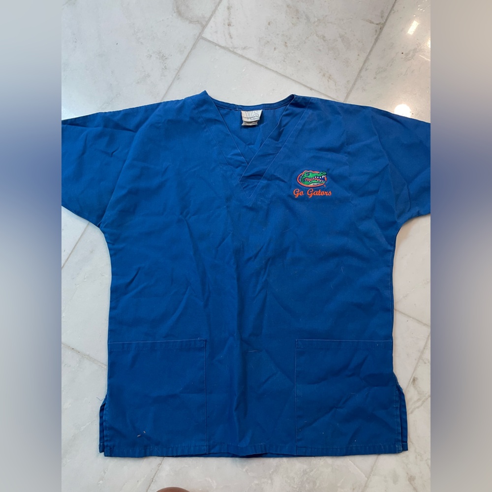 UF Gators blue scrub top women’s XS. Gently worn